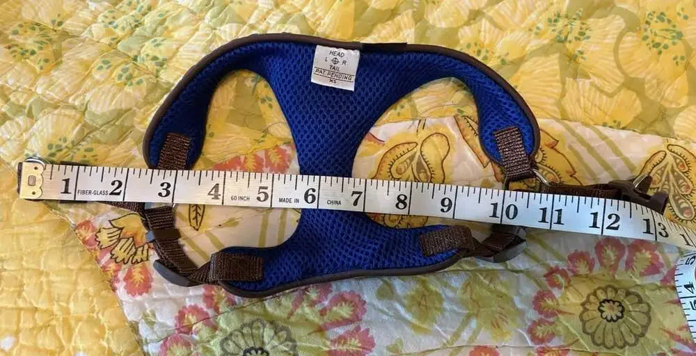 NWOT Top Paw Adjustable Dog Harness, Blue Mesh, Brown Plaid Size XS
